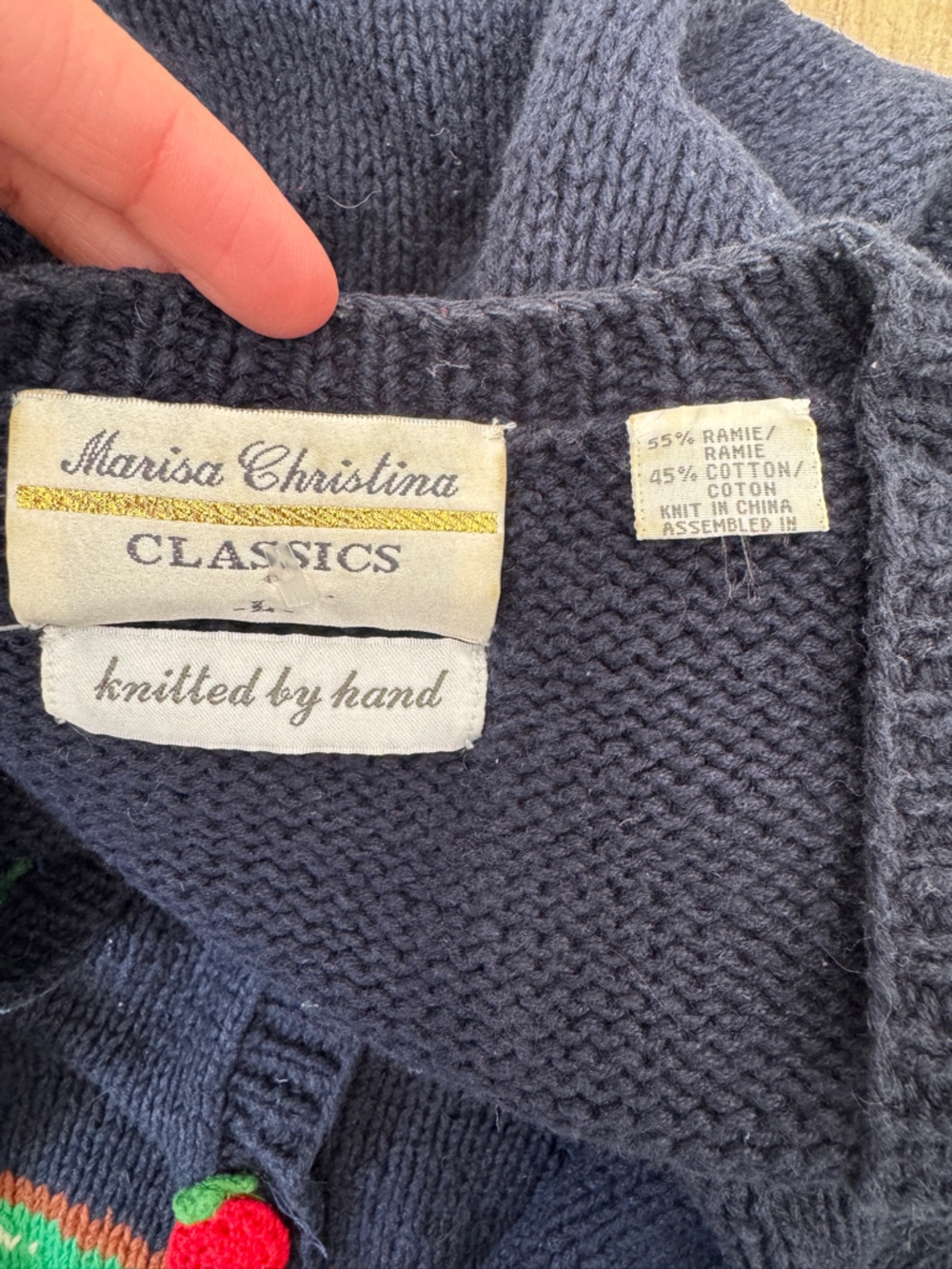 Marisa Christina Vintage Teacher School Theme Sweater Size large - Picture 4 of 5